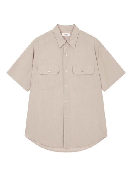  Tomboy Double-pocket Short-sleeve Shirt - Neutrals 