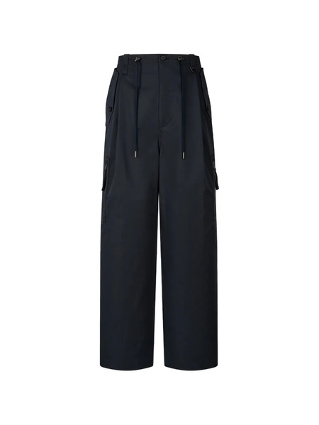  Tomboy Drawstring-waist Cargo Pants - Blue 