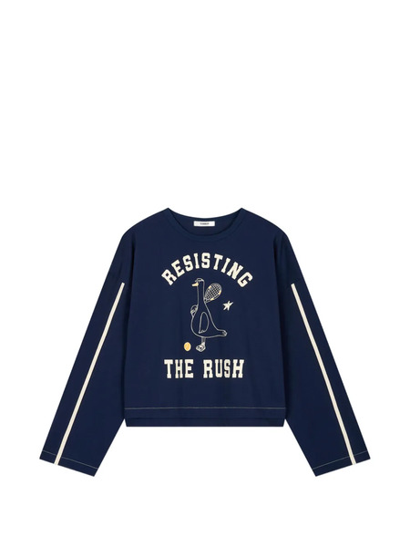  Tomboy Duck-print Sweatshirt - Blue 
