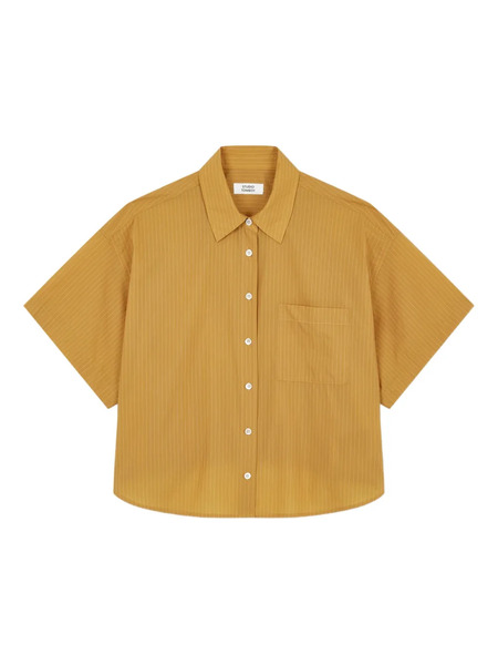  Tomboy Elasticated-back Striped Shirt - Yellow 