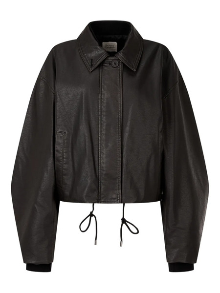  Tomboy Faux Leather Jacket - Black 