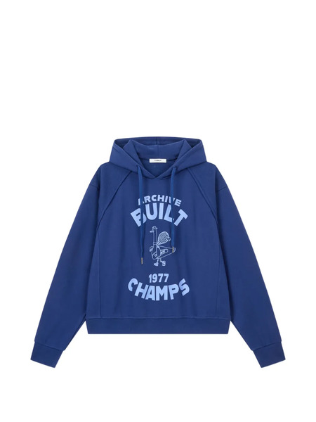  Tomboy Graphic-print Hoodie - Blue 