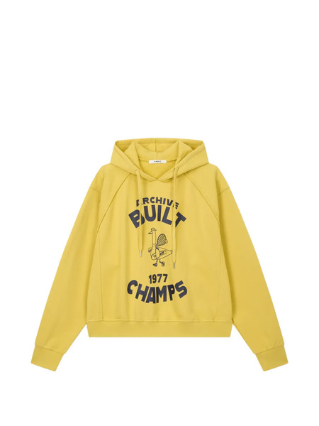  Tomboy Graphic-print Hoodie - Yellow 