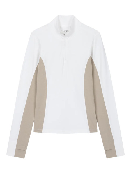  Tomboy Half-zip Panelled Sweatshirt - White 