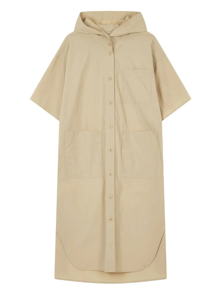  Tomboy Hooded Utility Raincoat - Brown 