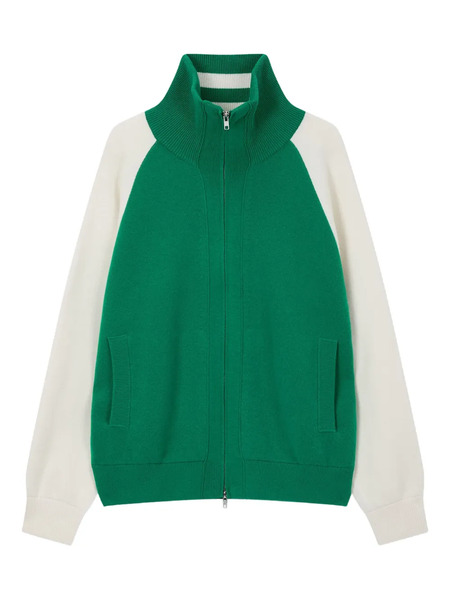  Tomboy Logo-jacquard Zip-up Cardigan - Green 