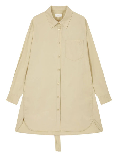  Tomboy Longline Button-up Shirtdress - Neutrals 