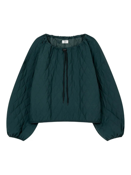  Tomboy Neck-string Quilted Top - Green 