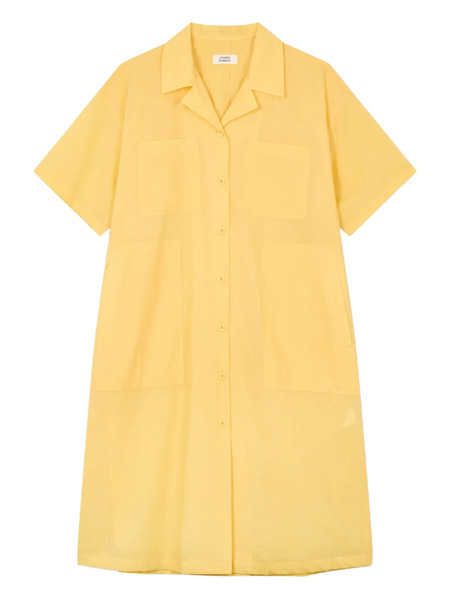  Tomboy Patch-pocket Midi Dress - Yellow 