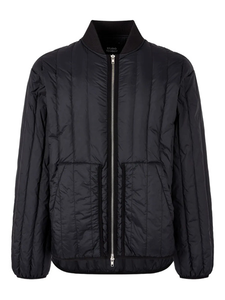  Tomboy Patch-pocket Padded Jacket - Black 