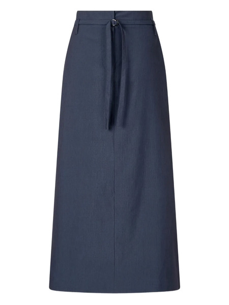  Tomboy Ripstop Belted Long Skirt - Blue 