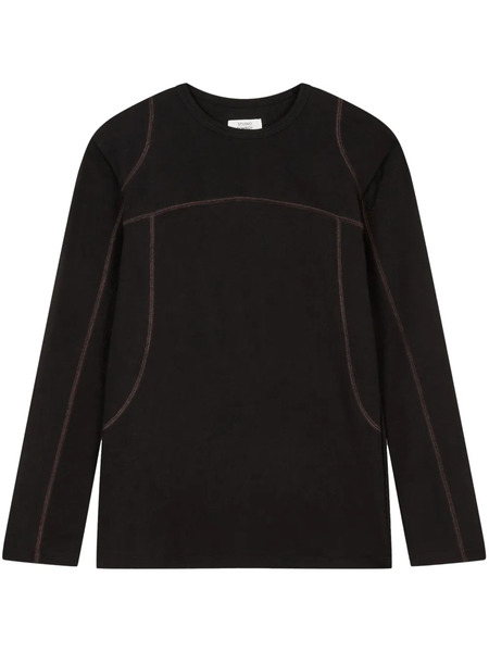  Tomboy Seam Detailing Sweatshirt - Black 