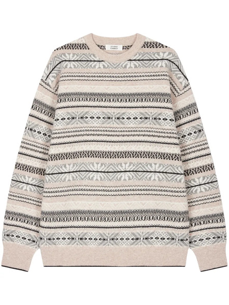  Tomboy Selburose-patterned Sweater - Neutrals 