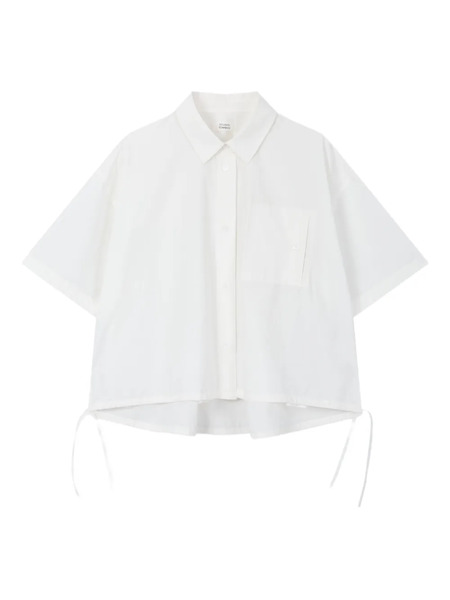  Tomboy Short-sleeve Cropped Shirt - White 