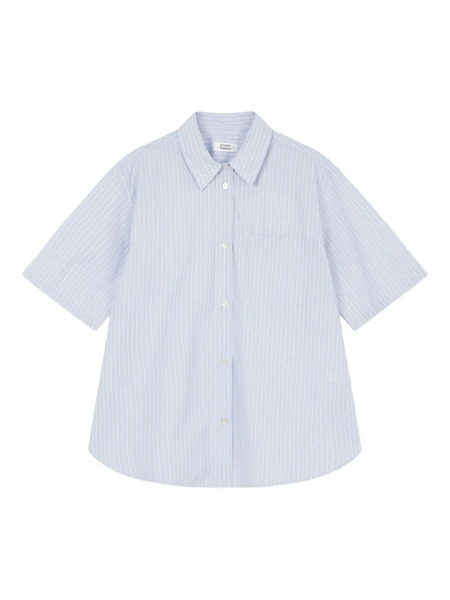  Tomboy Short-sleeve Striped Shirt - Blue 