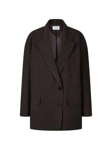  Tomboy Single-breasted Oversized Blazer - Brown 