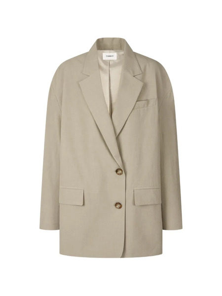  Tomboy Single-breasted Oversized Blazer - Neutrals 