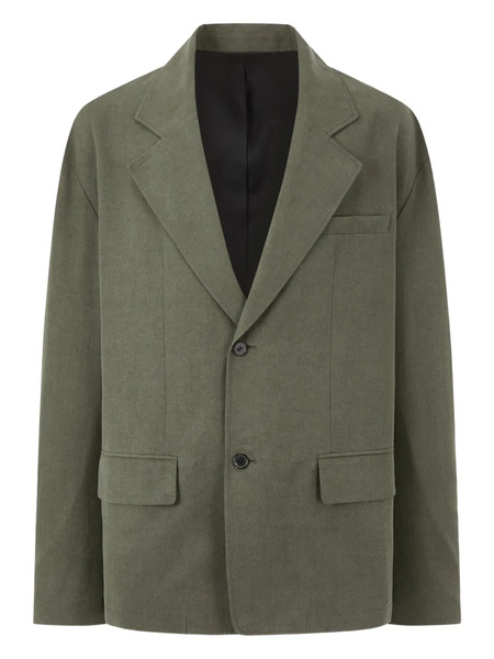  Tomboy Slub-textured Blazer - Green 