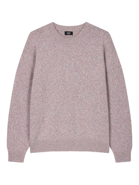  Tomboy Speckled Round-neck Sweater - Pink 