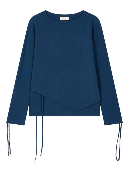  Tomboy String-detail T-shirt - Blue 
