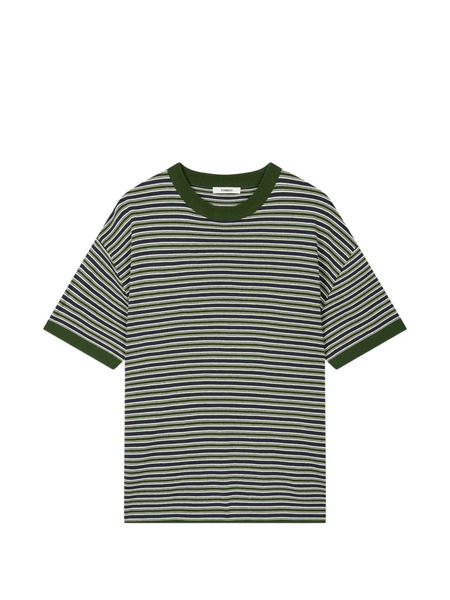  Tomboy Striped Short-sleeve T-shirt - Green 