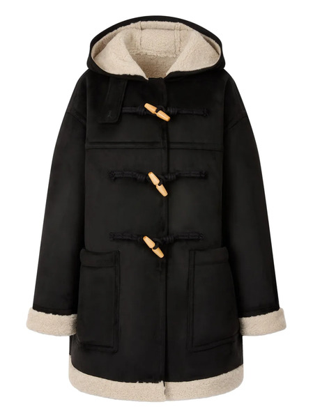  Tomboy Toggle-fastening Duffle Coat - Black 