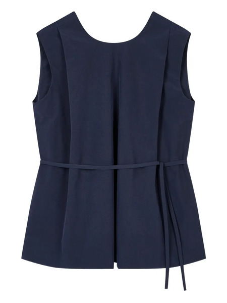  Tomboy Twisted Pleated Blouse - Blue 