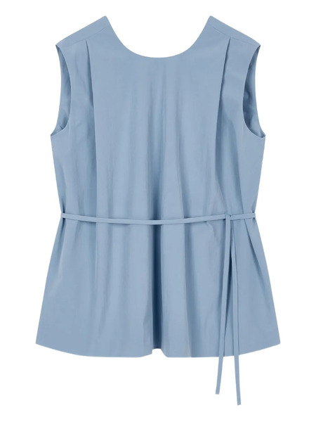  Tomboy Twisted Pleated Blouse - Blue 