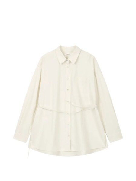  Tomboy Waist-tie Shirt - Neutrals 