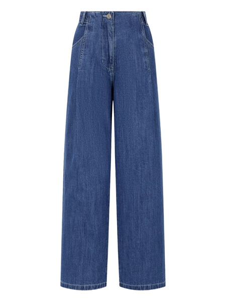  Tomboy Wide-leg Denim Trousers - Blue 