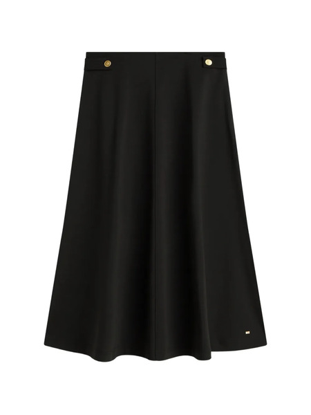  Tommy Hilfiger Button-detail Midi Skirt - Black 