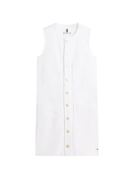  Tommy Hilfiger Buttoned Mini Dress - White 