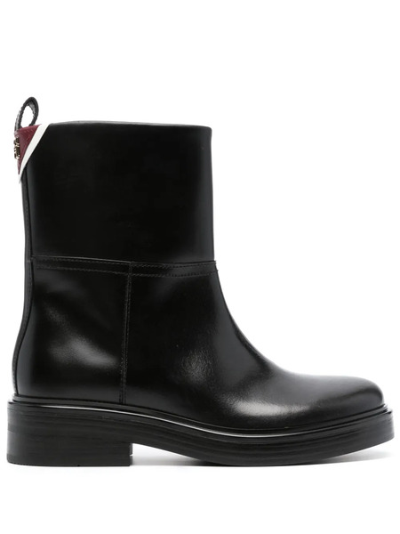  Tommy Hilfiger Cool Leather Ankle Boots - Black 