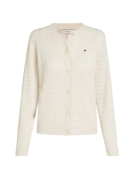  Tommy Hilfiger Embroidered-logo Cardigan - Neutrals 
