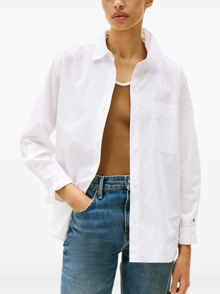  Tommy Hilfiger Embroidered-logo Flag Shirt - White 