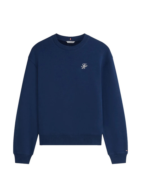  Tommy Hilfiger Embroidery Crew-neck Sweatshirt - Blue 