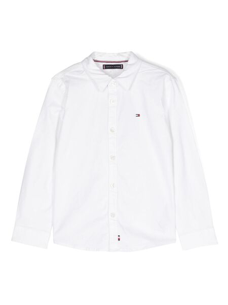  Tommy Hilfiger Junior Embroidered-logo Shirt - White 