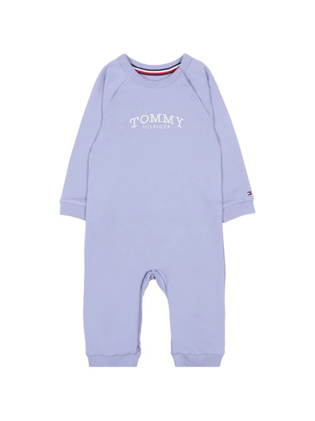  Tommy Hilfiger Junior Logo-embroidered Romper - Purple 