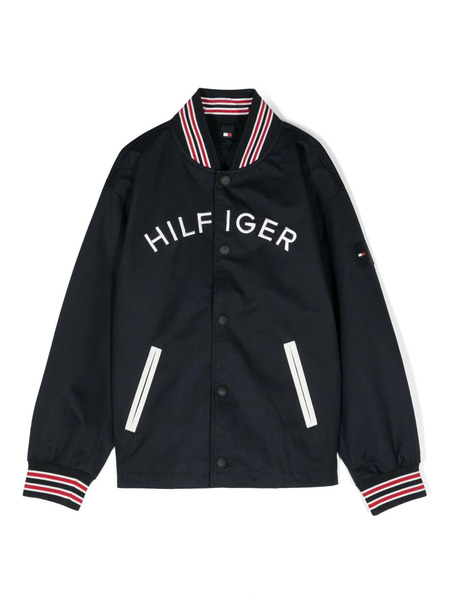  Tommy Hilfiger Junior Logo-print Bomber Jacket - Blue 