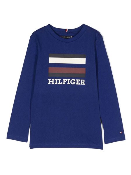  Tommy Hilfiger Junior Logo-print Cotton Sweatshirt - Blue 