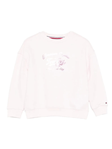  Tommy Hilfiger Junior Logo-print Long-sleeves Sweatshirt - Pink 