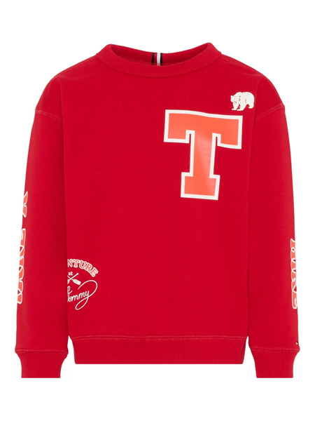  Tommy Hilfiger Junior Long-sleeve Round-neck Sweatshirt - Red 