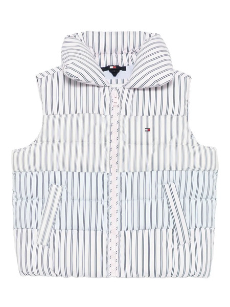 Tommy Hilfiger Junior Striped Quilted Vest - Pink 