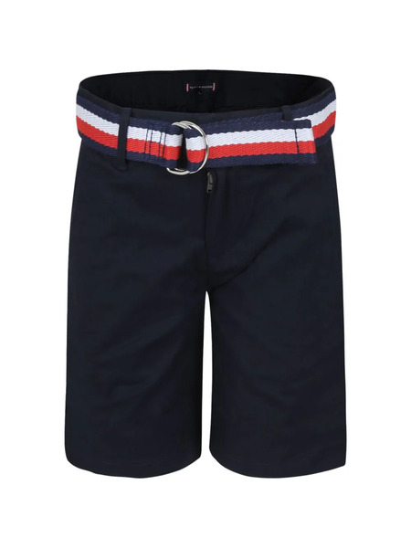  Tommy Hilfiger Junior Woven Belted Chino Shorts - Blue 