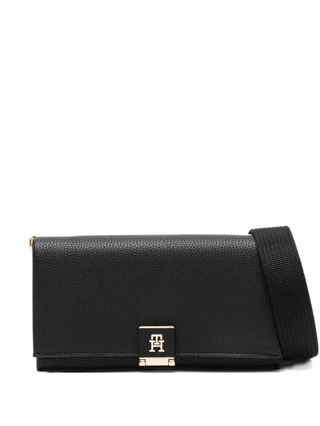  Tommy Hilfiger Logo Clasp Crossover Bag - Black 