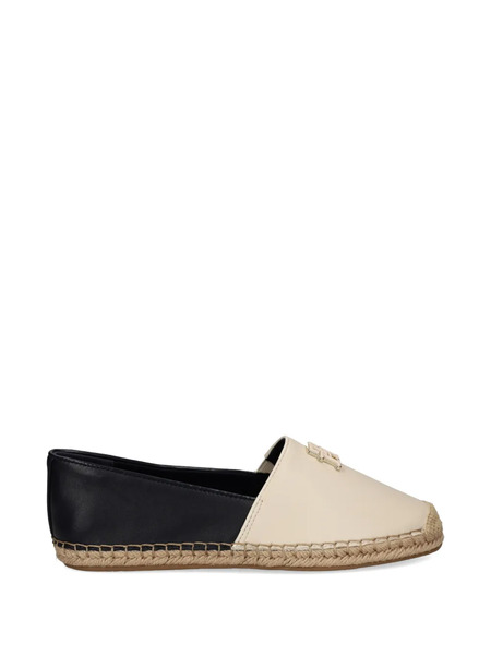  Tommy Hilfiger Logo-detail Leather Espadrilles - Neutrals 