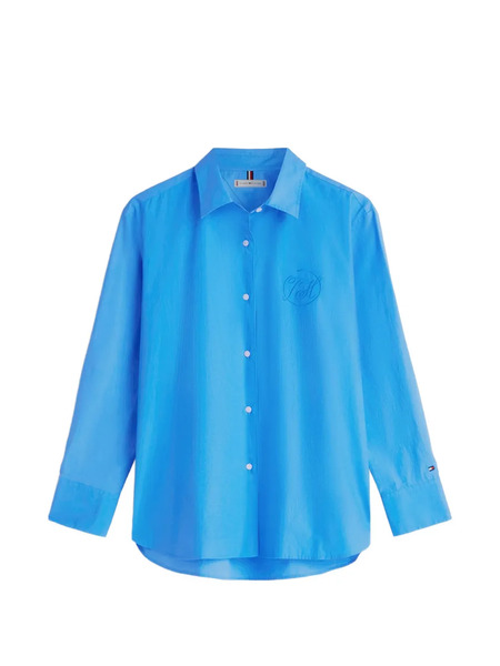  Tommy Hilfiger Logo-embroidered Shirt - Blue 