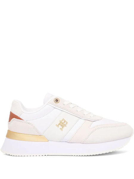  Tommy Hilfiger Logo-embroidered Sneakers - Neutrals 