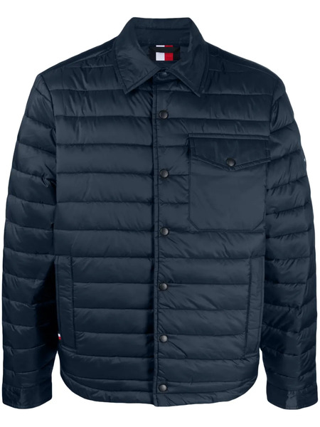 Tommy Hilfiger Logo-patch Padded Shirt Jacket - Blue 