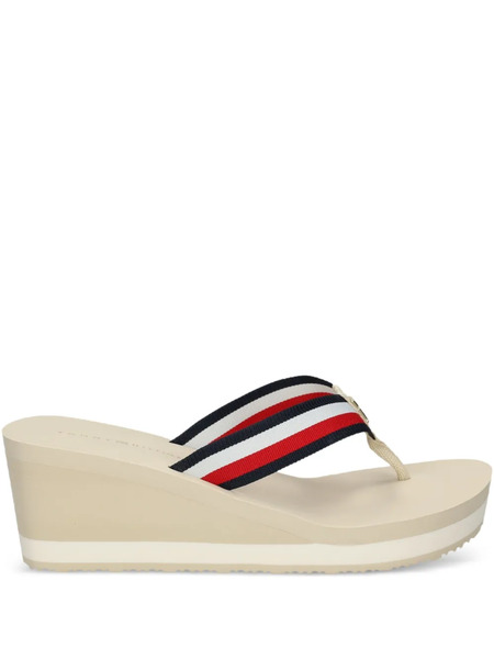  Tommy Hilfiger 68mm Corporate Wedge Platform Sandals - Neutrals 
